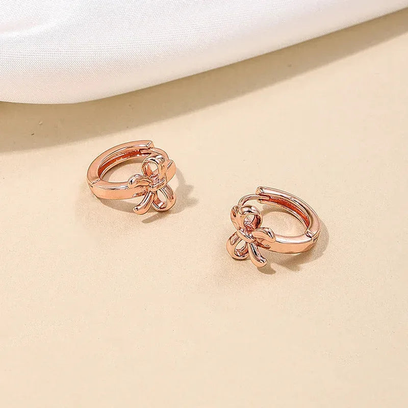 Summer Bowknot Small Cherry Versatile Earrings - Viexta