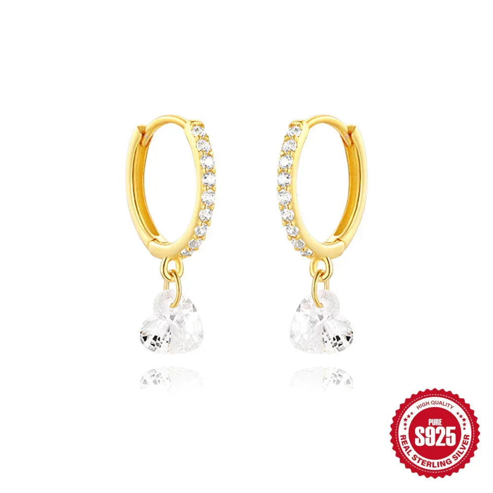 s925-sterling-silver-classic-diamond-eardrop-earring - Viexta