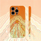 Orange Sun Frosted Glossy Fine Hole iPhone Case - Viexta