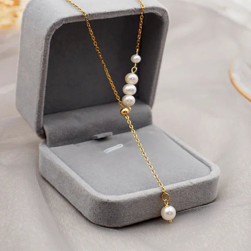 Fresh Water Pearl Grace Clavicle Chain - Viexta