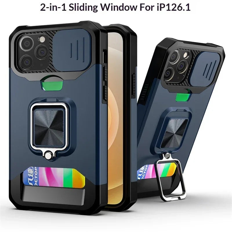 Sliding-window Card-insert iPhone Cases - Viexta