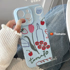 Art-style Tomato Illustration iPhone Case - Viexta