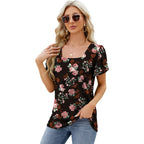 Bohemian Printed Short-sleeved T-shirt - Viexta