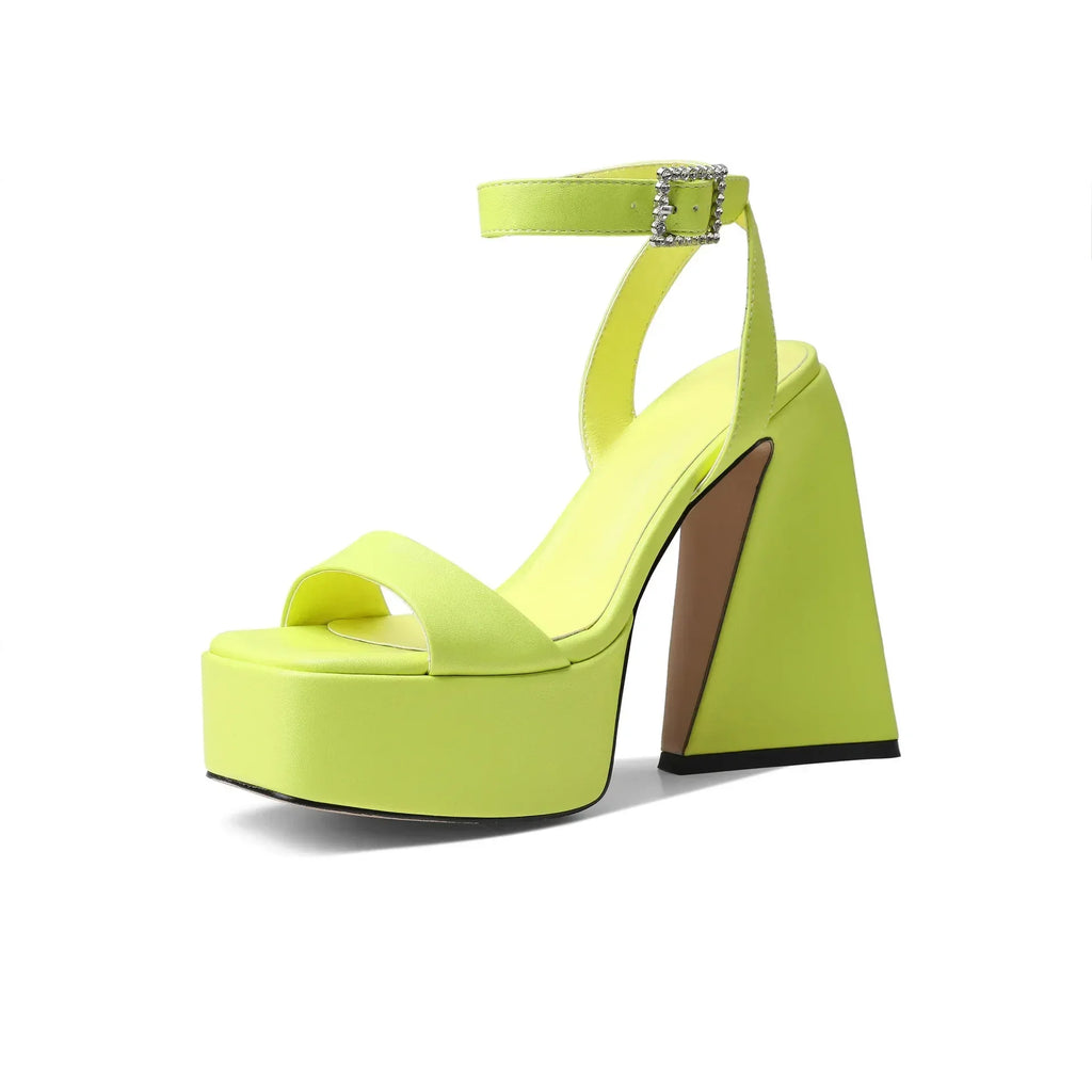 Women's Square Toe Chunky Heel - Viexta