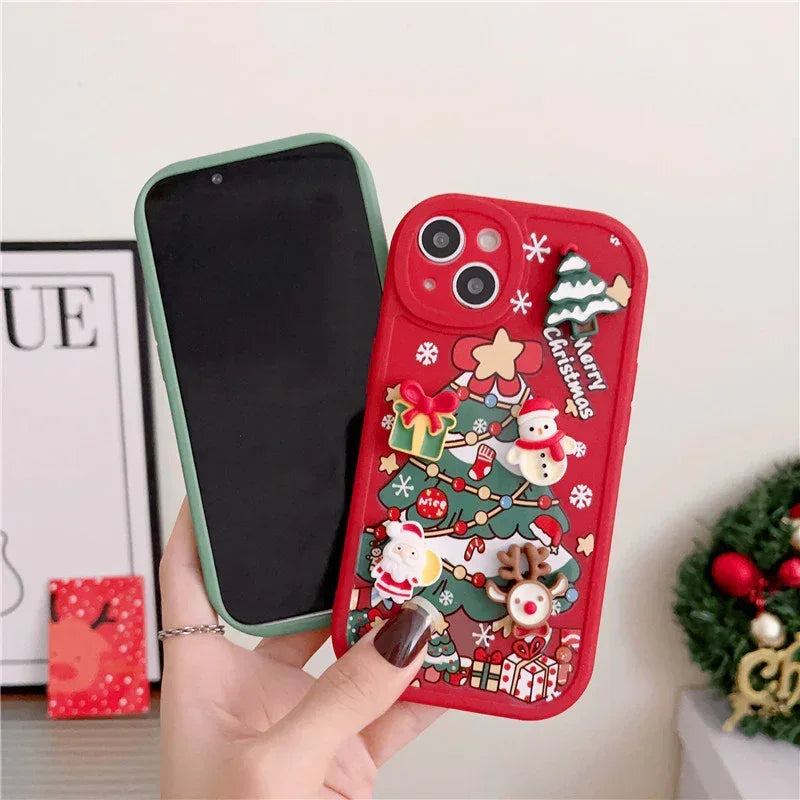 Three-dimensional Santa Claus iPhone Case - Viexta