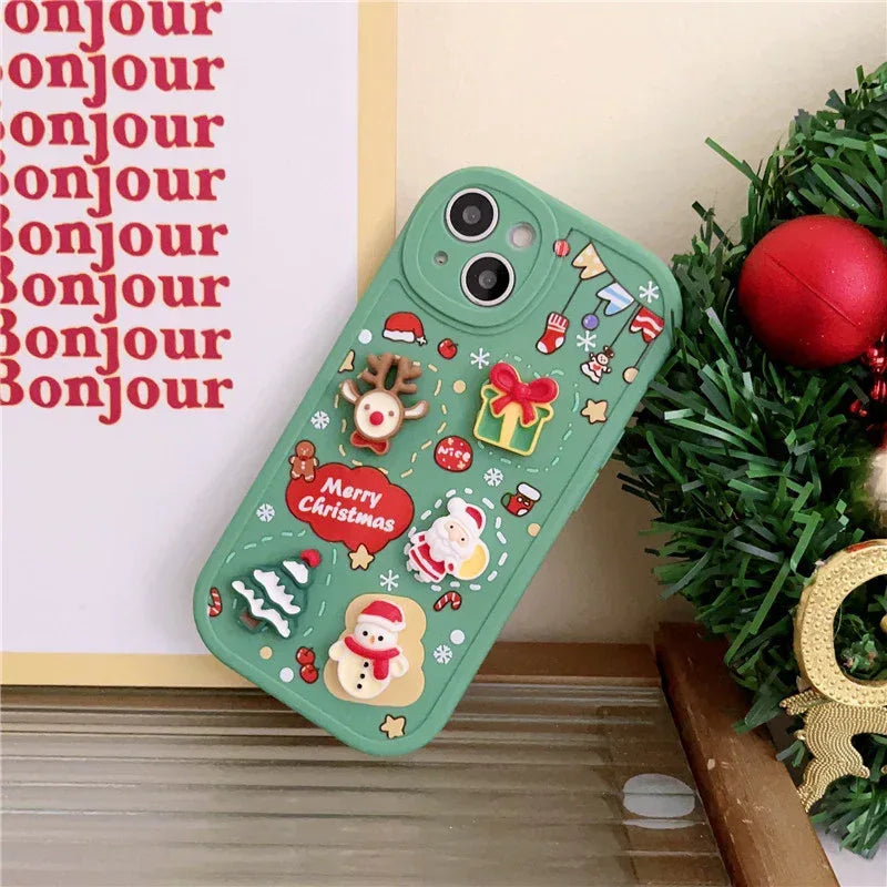 Three-dimensional Santa Claus iPhone Case - Viexta