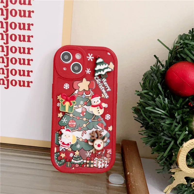 Three-dimensional Santa Claus iPhone Case - Viexta