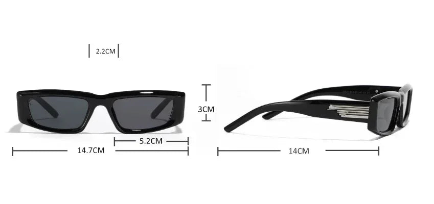 Thin Black Sun Glasses - Viexta