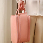 Three-layer Double Zipper U-shaped Cosmetic Bag - Viexta