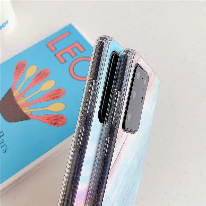 Marble Pattern Soft Shell Samsung Phone Case - Viexta