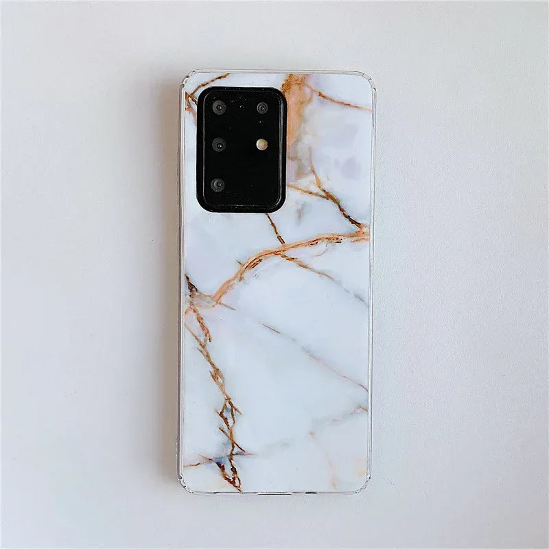 Marble Pattern Soft Shell Samsung Phone Case - Viexta