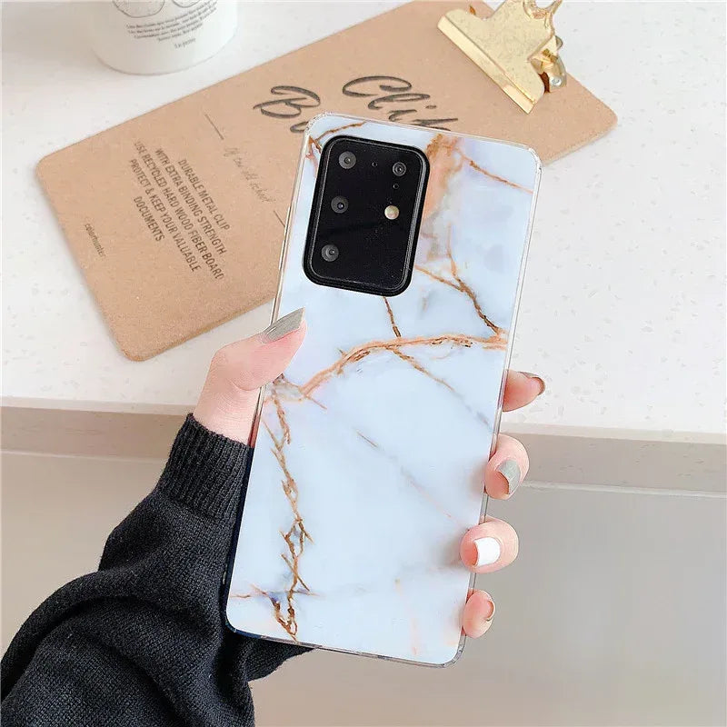 Marble Pattern Soft Shell Samsung Phone Case - Viexta