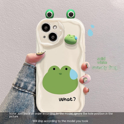 Funny Three-dimensional Frog Silicone iPhone Case