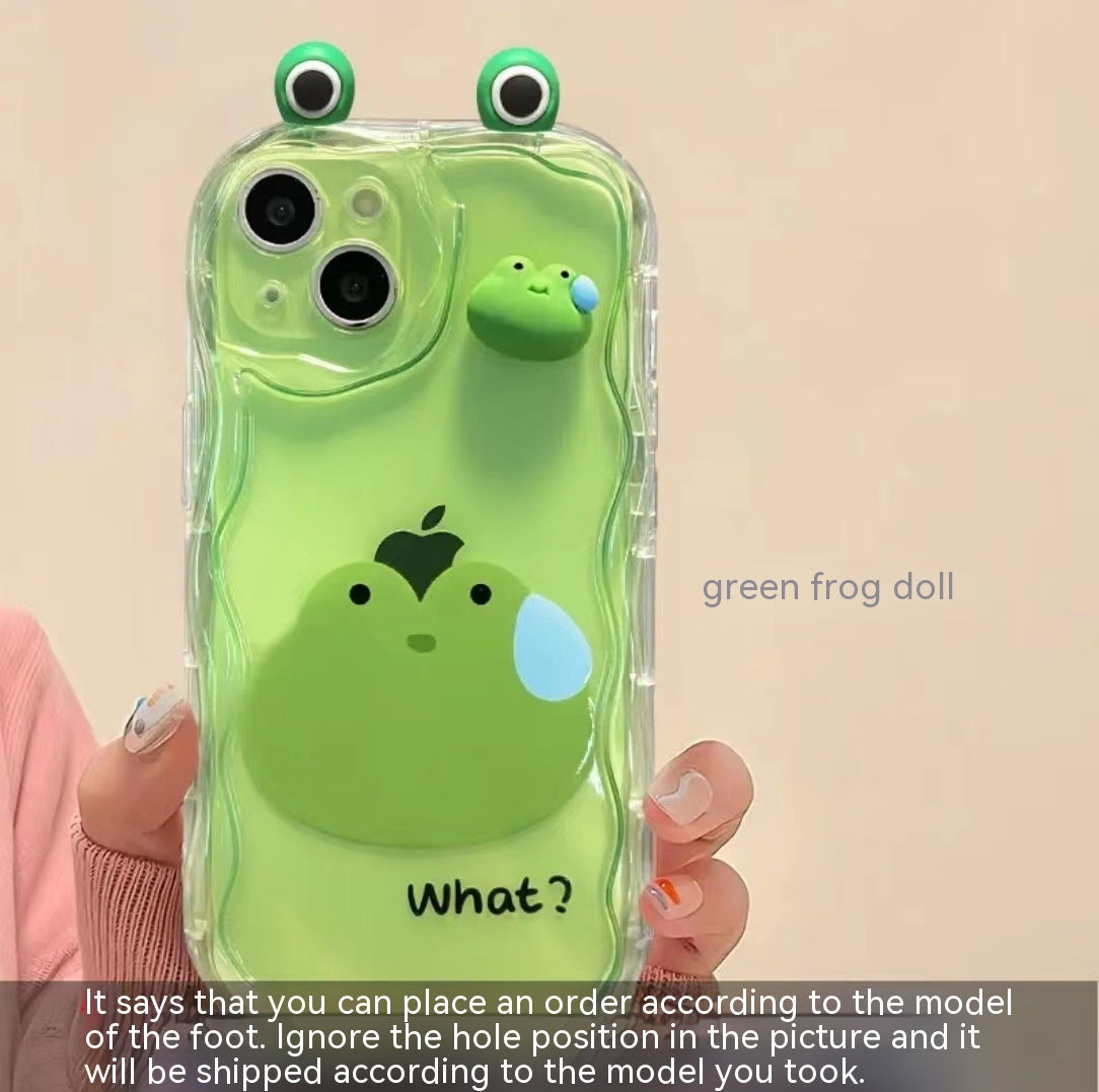 Funny Three-dimensional Frog Silicone iPhone Case