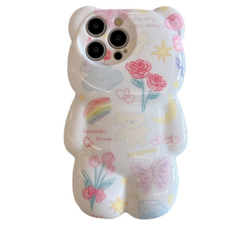 Flower Bear iPhone Case