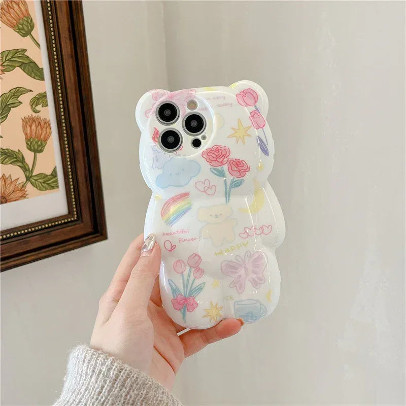 Flower Bear iPhone Case - Viexta