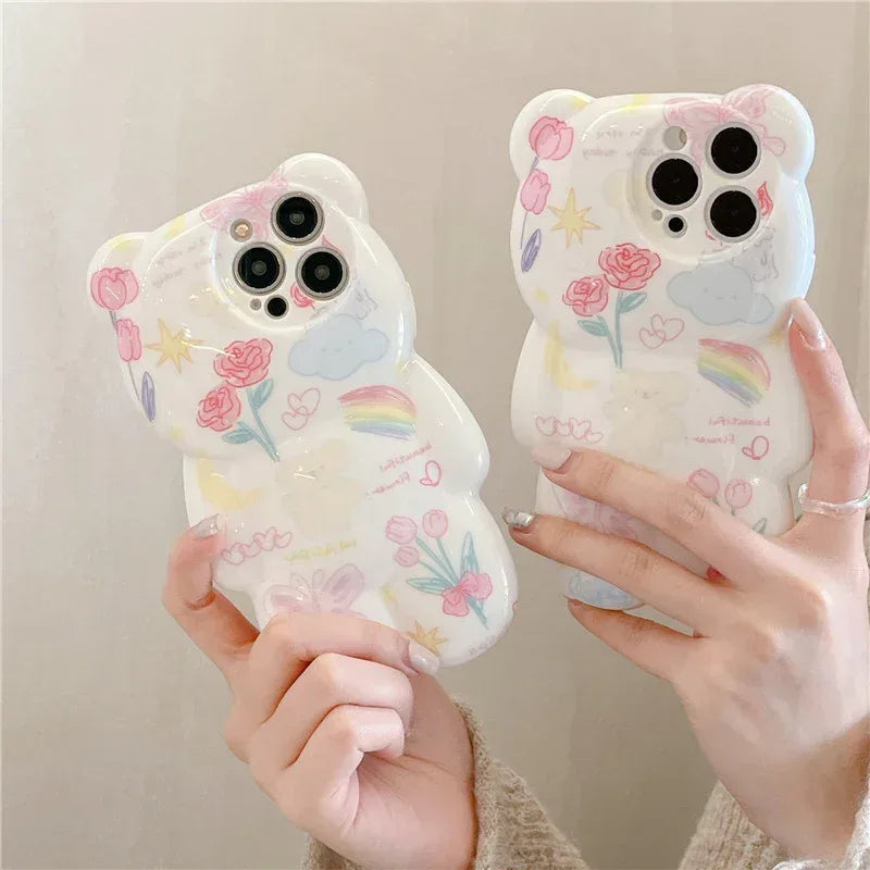Flower Bear iPhone Case - Viexta