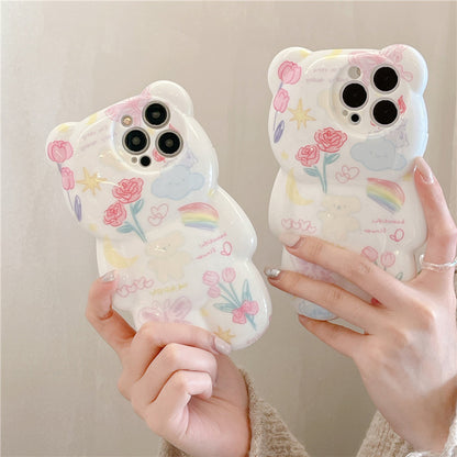 Flower Bear iPhone Case