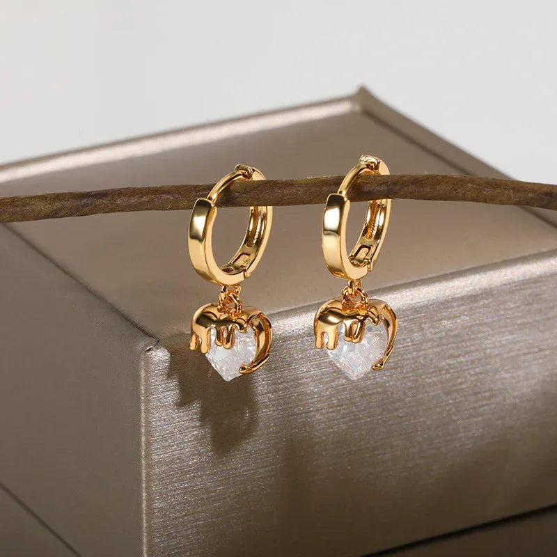 Micro Inlaid Zircon Eardrops - Viexta