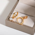 Micro Inlaid Zircon Eardrops - Viexta