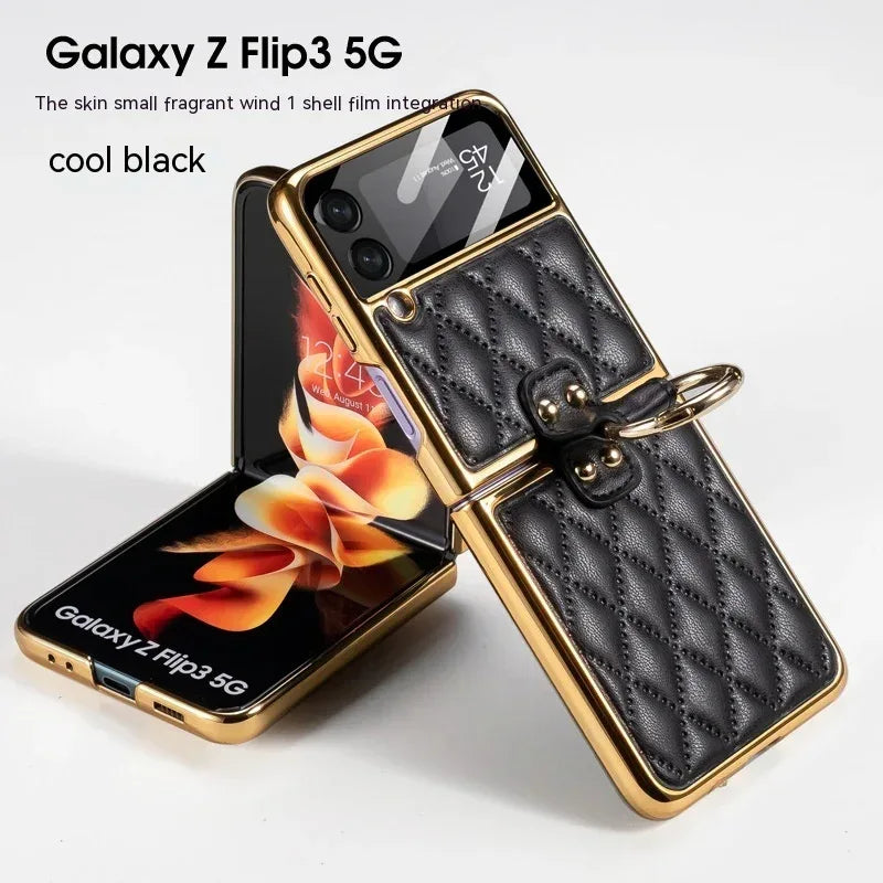 Diamond Grid Samsung Fold Phone Case - Viexta