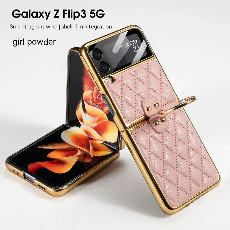 Diamond Grid Samsung Fold Phone Case - Viexta