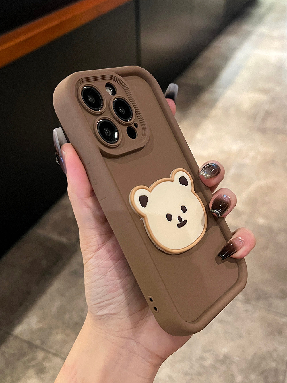 Cartoon Bear Soft Silicone iPhone Case