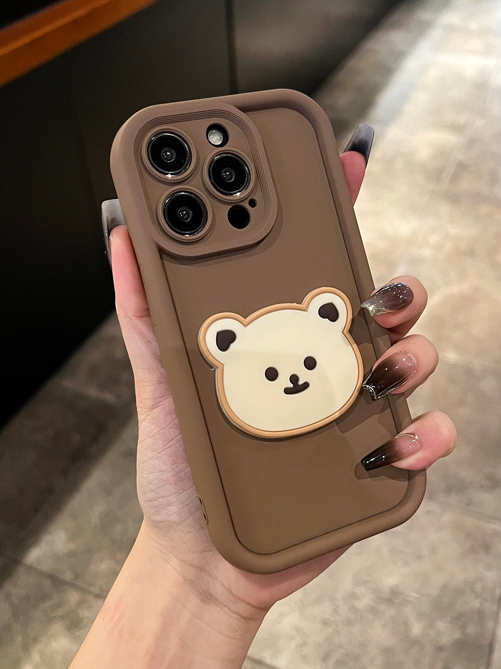 Cartoon Bear Soft Silicone iPhone Case