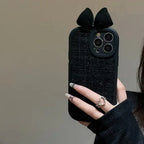 High-grade Black Classic Bow iPhone Case - Viexta