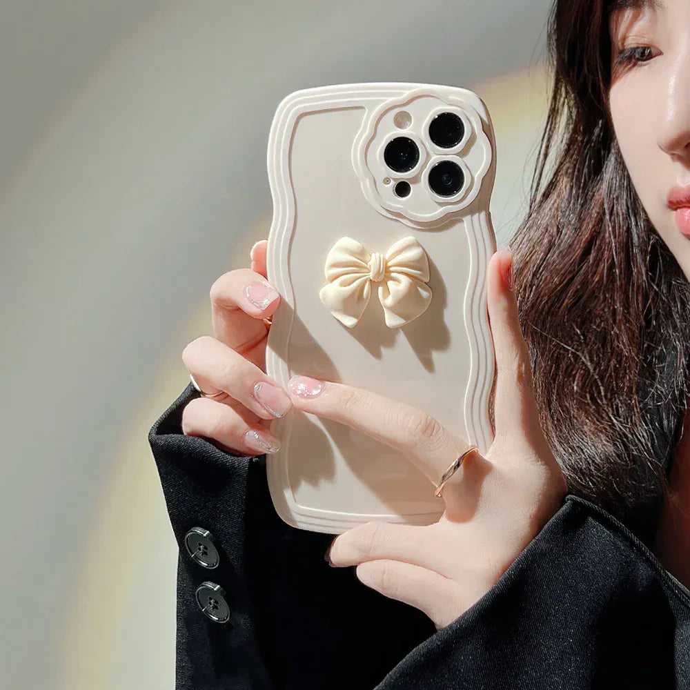 Wave Bow Silicone iPhone Case - Viexta
