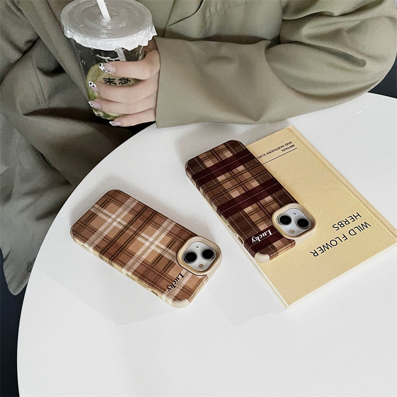 Plaid Letters Luck Phone Case