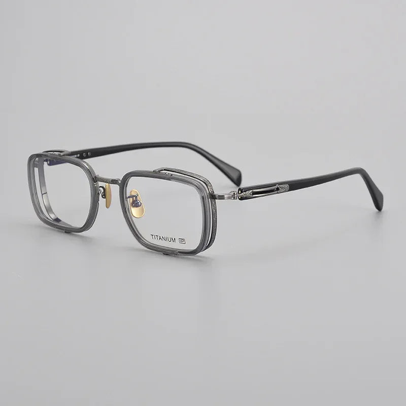 Plate B Titanium Business Retro Craft Glasses - Viexta