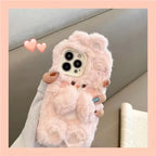 Winter Plush Stereo Cute Rabbit iPhone Case - Viexta