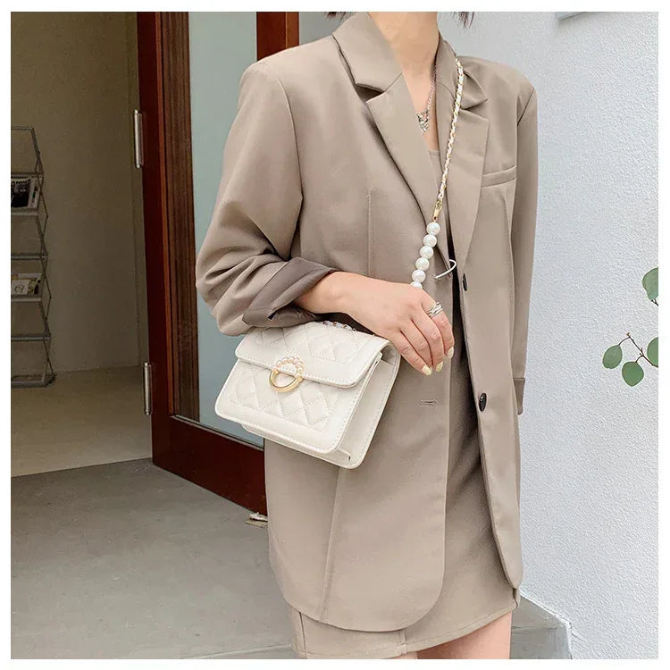 Diamond Chain Shoulder Crossbody Bag - Viexta