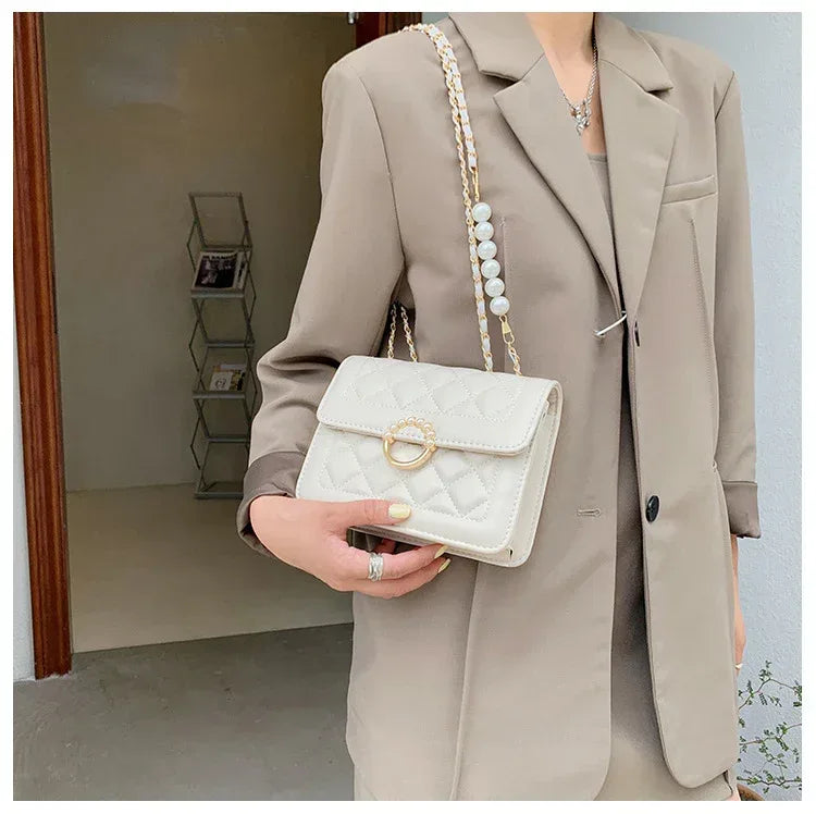 Diamond Chain Shoulder Crossbody Bag - Viexta
