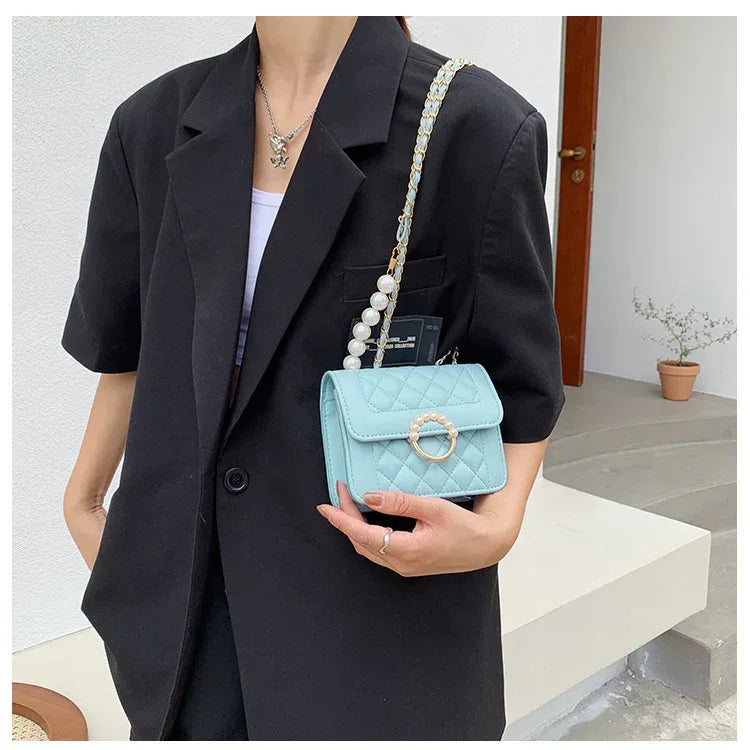 Diamond Chain Shoulder Crossbody Bag - Viexta