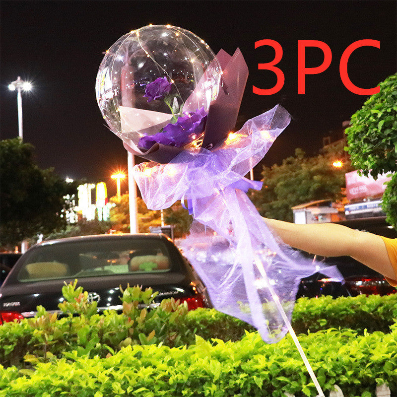 LED Luminous Balloon Rose Bouquet