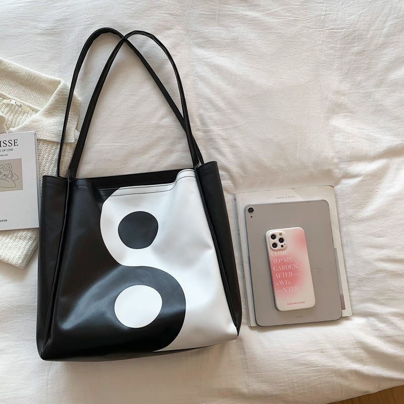 Women's Fashion Black and White Bag