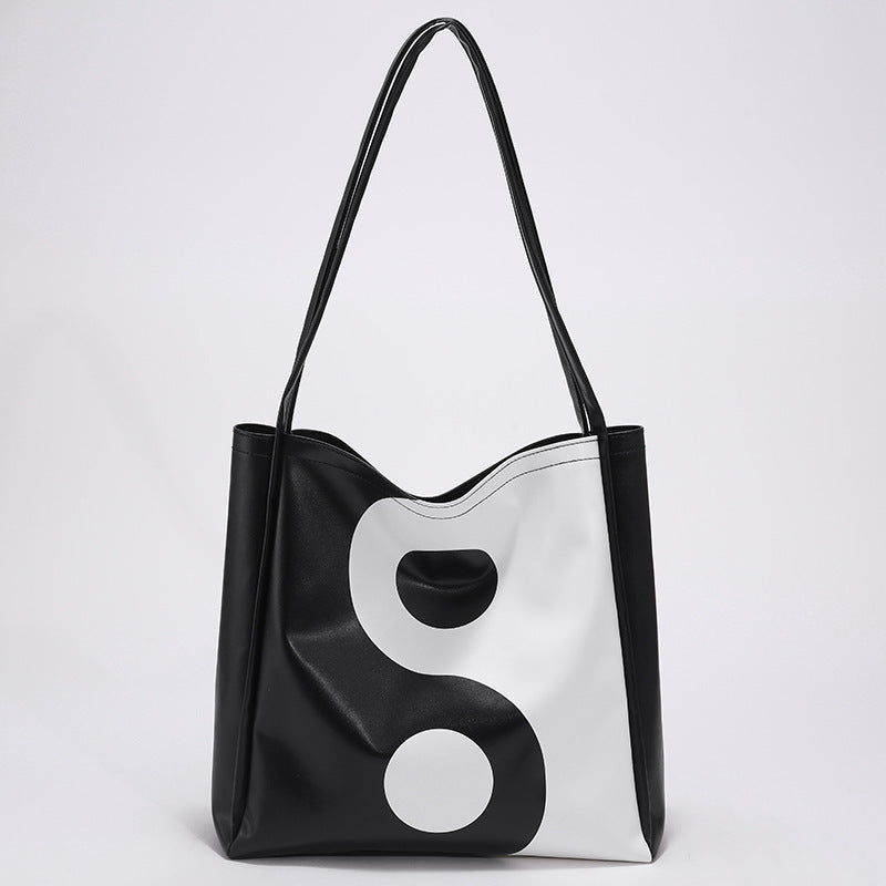 Women's Fashion Black and White Bag