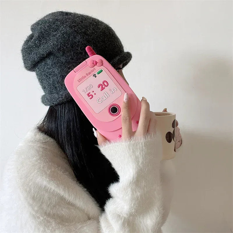 Flip Phone Shape Mirror iPhone Case - Viexta