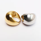 Semicircle Exaggerated Glossy Hollow Ring