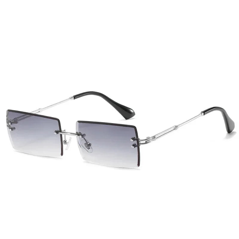 new-rimless-cut-edge-square-sunglasses - Viexta