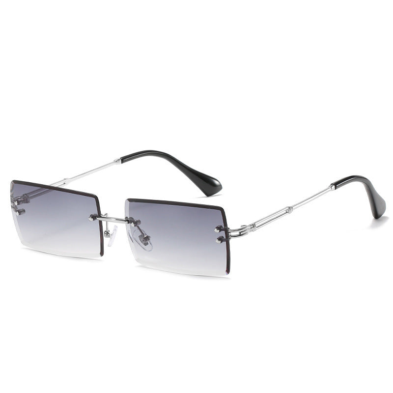 New Rimless Cut Edge Square Sunglasses