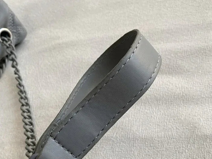 Plaid Embossed Chain Bag - Viexta
