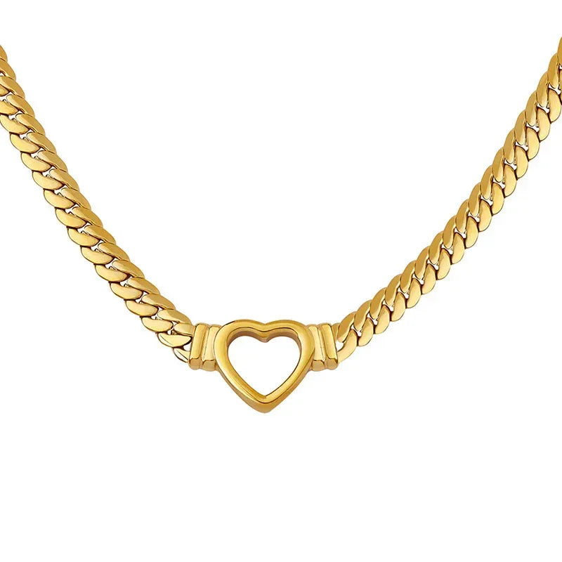Minimalist Small Heart Titanium Necklace - Viexta