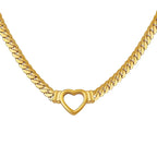 Minimalist Small Heart Titanium Necklace - Viexta