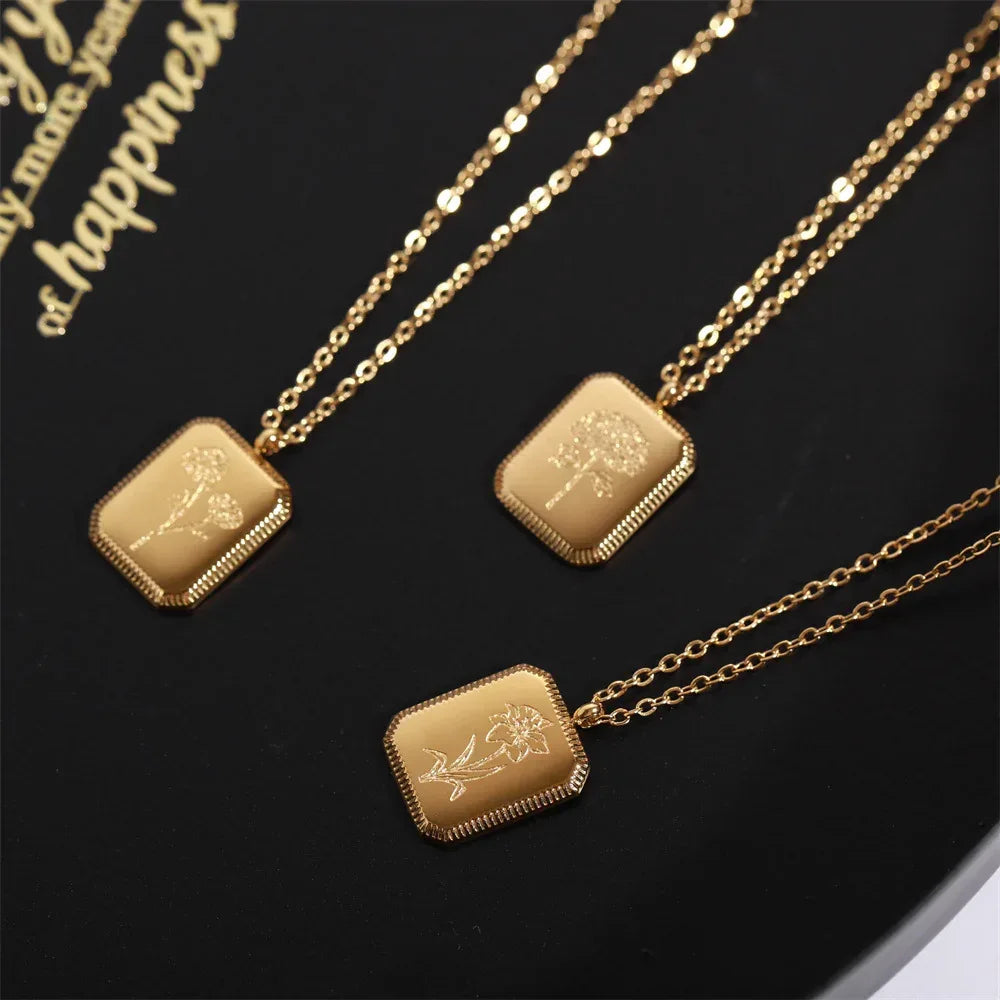 Birth Flower Necklace - Viexta