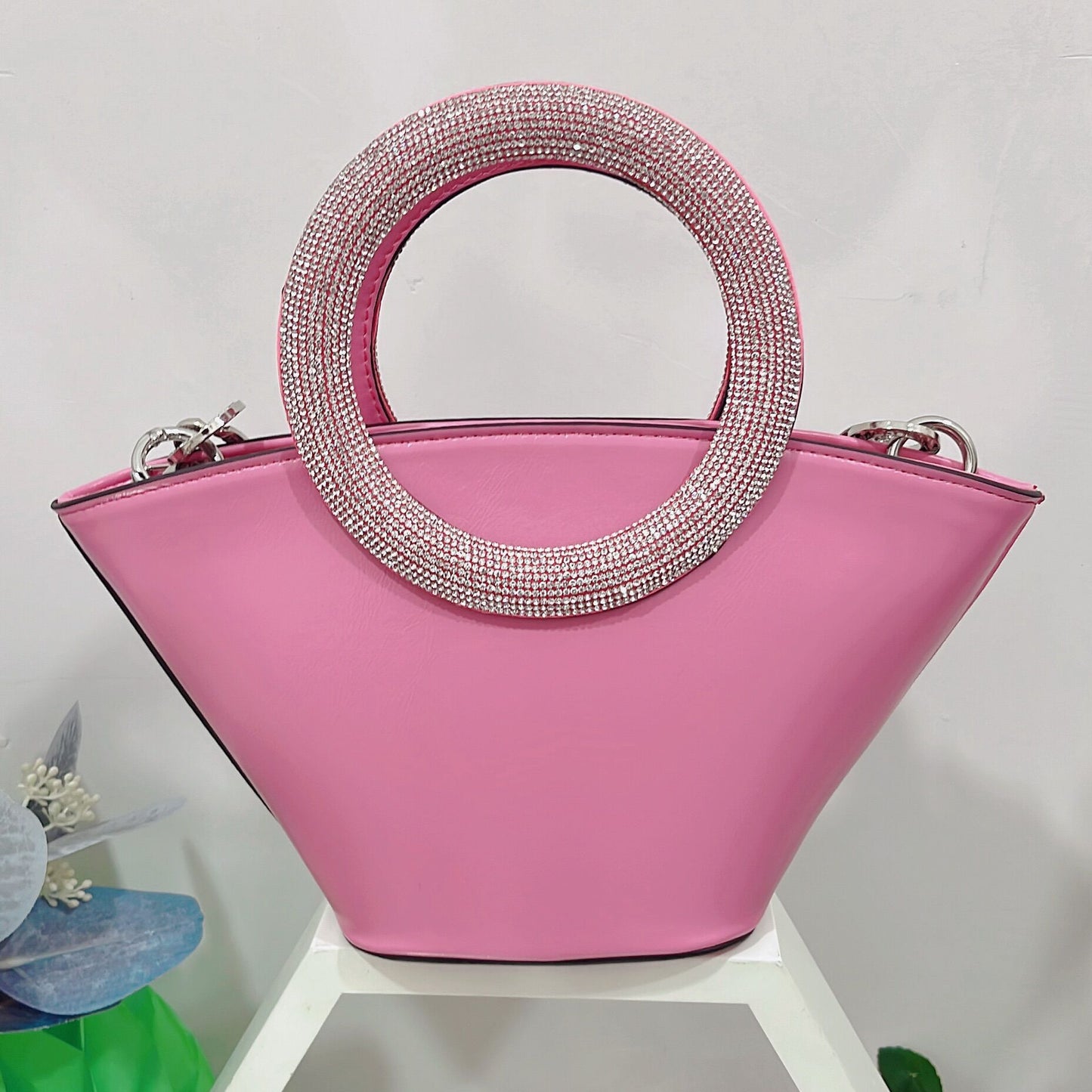 Diamond Round Handle Portable Bag