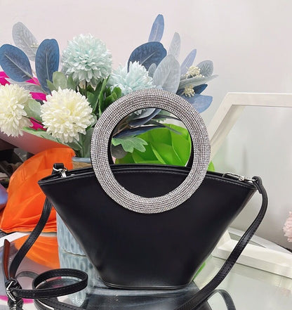 Diamond Round Handle Portable Bag