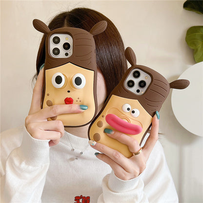 Cartoon Sausage Drop-resistant iPhone Case